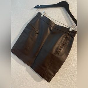 NWNT ZIPPER LEATHER MINI SKIRT LEATHER CULT